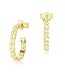 Designed Chain Gold Plated Stud Earring STS-3013-GP